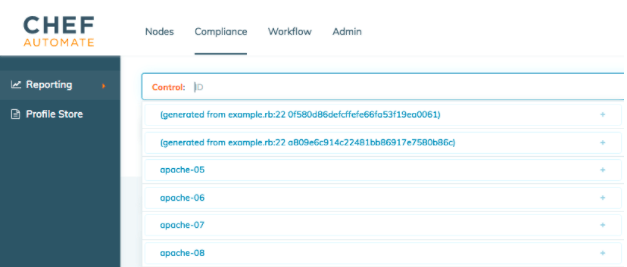 Chef Automate: Compliance - search and filter by control